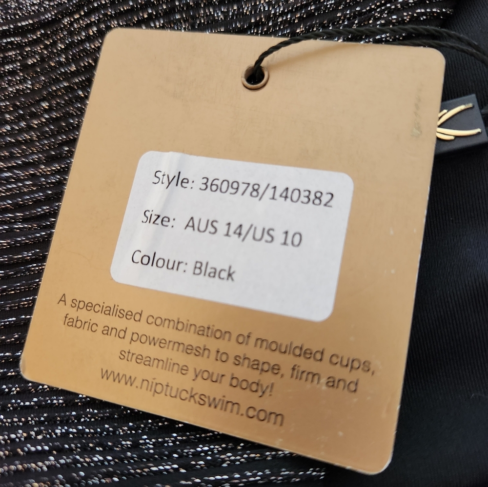 Nip Tuck Swim Black And Silver Halter Low Rise Bi… - image 7